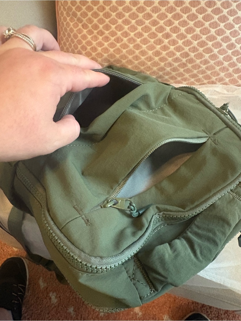 Olive Green Emmafy Backpack - Picture 5 of 5
